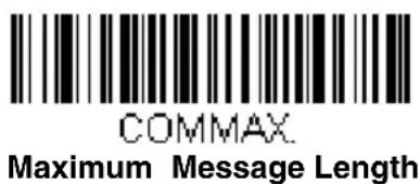 COMMAX Maximum Message Length