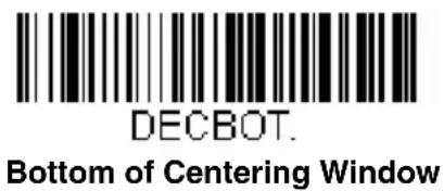 DECBOT. Bottom of Centering Window