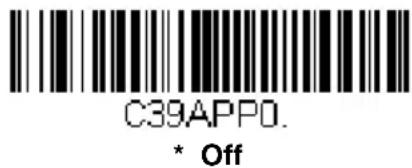 C39APP0. * Off