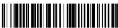 Black and white barcode image with vertical lines and a central dot