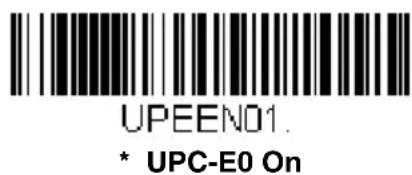 UPEEN01. * UPC-E0 On