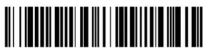 Black and white barcode image with vertical lines and a central dot