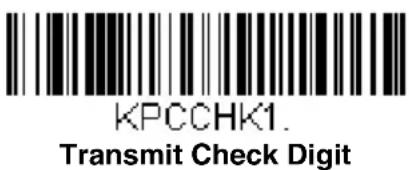 KPCCHK1. Transmit Check Digit