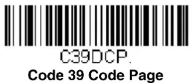 C39DCP. Code 39 Code Page