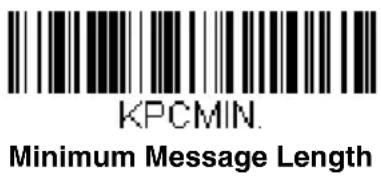 KPCMIN. Minimum Message Length