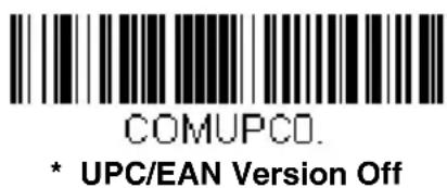COMUPCO. * UPC/EAN Version Off