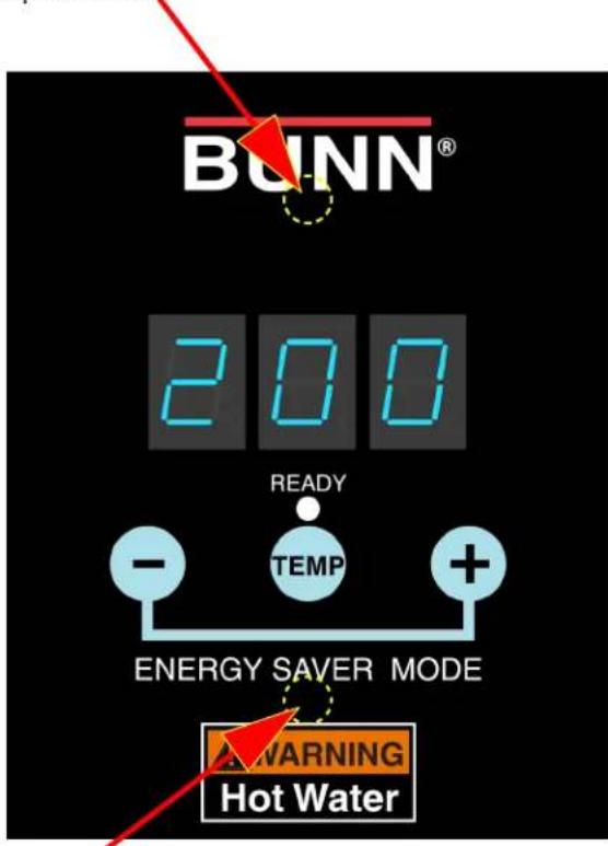 BUNN® 200 READY TEMP ENERGY SAVER MODE WARNING Hot Water