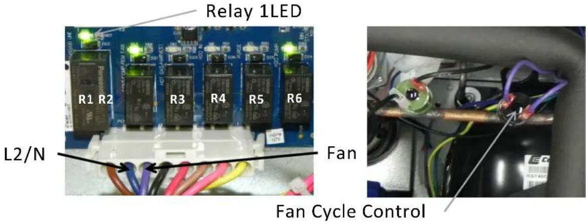 Relay 1LED R1 R2 R3 R4 R5 R6 L2/N Fan Fan Cycle Control