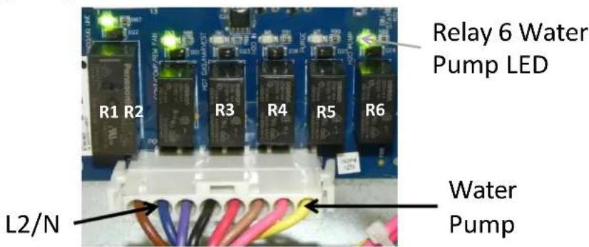 Relay 6 Water Pump LED R1 R2 R3 R4 R5 R6 L2/N Water Pump