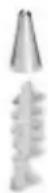 CUISINART CCP-10 - 3-Prong Border: Beautiful when used to pipe cream or meringues on tarts/pies. - 3
