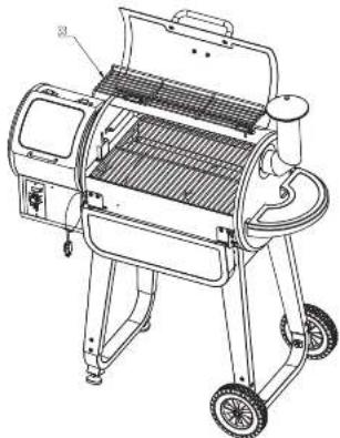 CUISINART CPG-4000 - ATTACHING COOKING GRATE AND WARMING RACK - 2