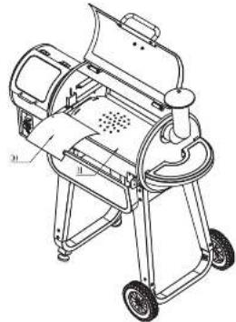 CUISINART CPG-4000 - POSITIONING THE GREASE DRAIN PAN - 1
