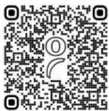 QR code with a central circular logo containing the number '0'