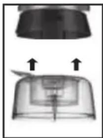 CUISINART Kitchen Central CFP-800 - CONEXION DEL ADITAMENTO EXTRACTOR DE JUGO ENSMBLADO ALA BASE - 3