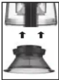 CUISINART Kitchen Central CFP-800 - CONEXION DEL ADITAMENTO EXTRACTOR DE JUGO ENSMBLADO ALA BASE - 2