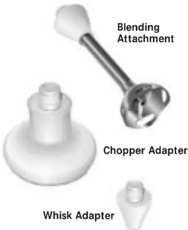 Blending Attachment Chopper Adapter Whisk Adapter