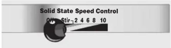 Solid State Speed Control Off Stir 2 4 6 8 10