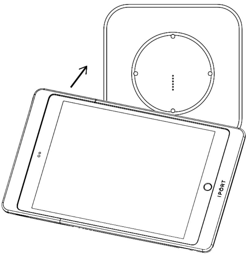 iPort 72350 - Place a Case with an iPad installed onto the WallStation to determine power was installed properly and the iPad charges. - 1