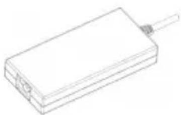 Line drawing of a rectangular electronic component with a small protrusion on top (no text or symbols)