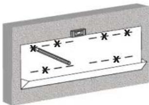 Gabor TMP-X - Attaching the Wall Bracket to a Concrete Wall or Concrete Blocks - 2