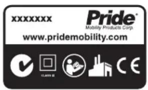 xxxxxxx Pride® Mobility Products Corp. www.pridemobility.com CLASS B CE