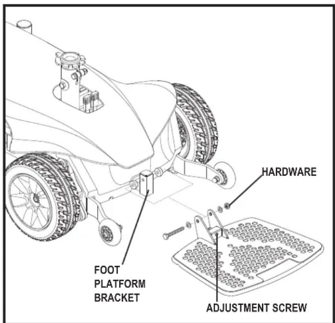 HARDWARE FOOT PLATFORM BRACKET ADJUSTMENT SCREW