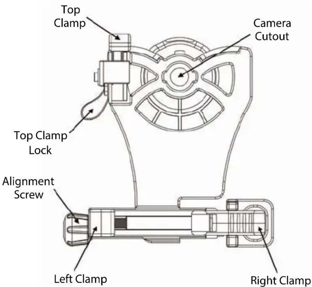 Top Clamp Camera Cutout Top Clamp Lock Alignment Screw Left Clamp Right Clamp