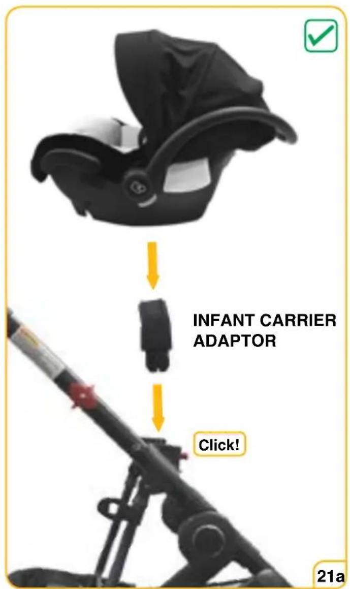 INFANT CARRIER ADAPTOR Click! 21a