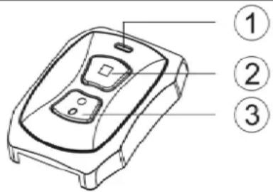 Diagram of a mobile phone with numbered labels pointing to key components
