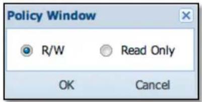 Policy Window R/W Read Only OK Cancel
