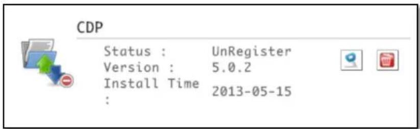 CDP Status : UnRegister Version : 5.0.2 Install Time 2013-05-15 :