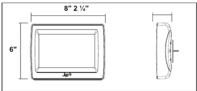 8" 2 1/4" 6"