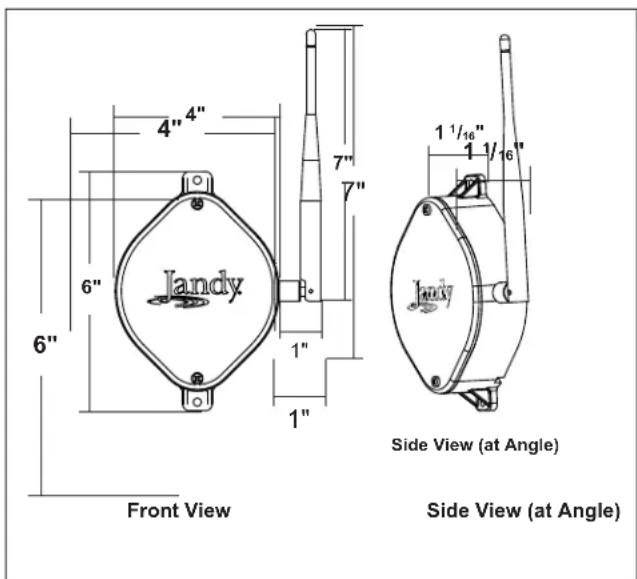 Jandy 4" 4" 7" 7" 6" 1" 1" 1" 6" Front View Side View (at Angle) Side View (at Angle)