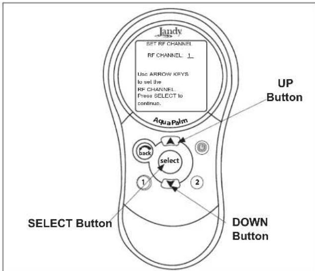 Jandy AquaLink Wireless Remote - Changing the Frequency Channel - 2