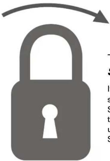 Gray padlock icon with curved arrow, no text or symbols present