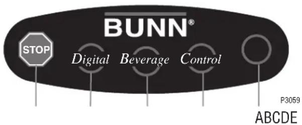 BUNN® STOP Digital Beverage Control P3059 ABCDE