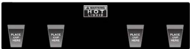 A WARNING HOT LIQUID PLACE CUP HERE PLACE CUP HERE PLACE CUP HERE PLACE CUP HERE