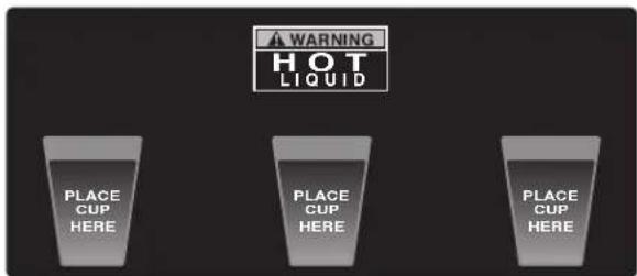 A WARNING HOT LIQUID PLACE CUP HERE PLACE CUP HERE PLACE CUP HERE