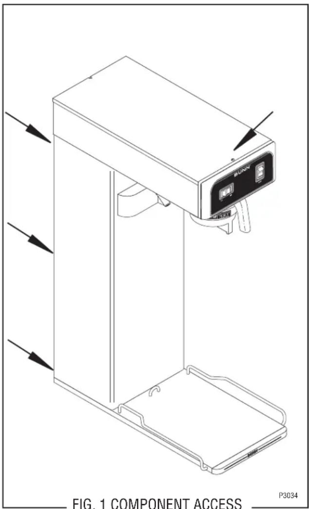 FIG. 1 COMPONENT ACCESS P3034