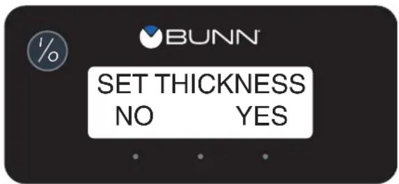 % SET THICKNESS NO YES