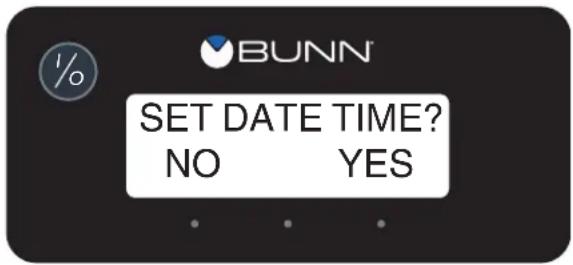 % SET DATE TIME? NO YES