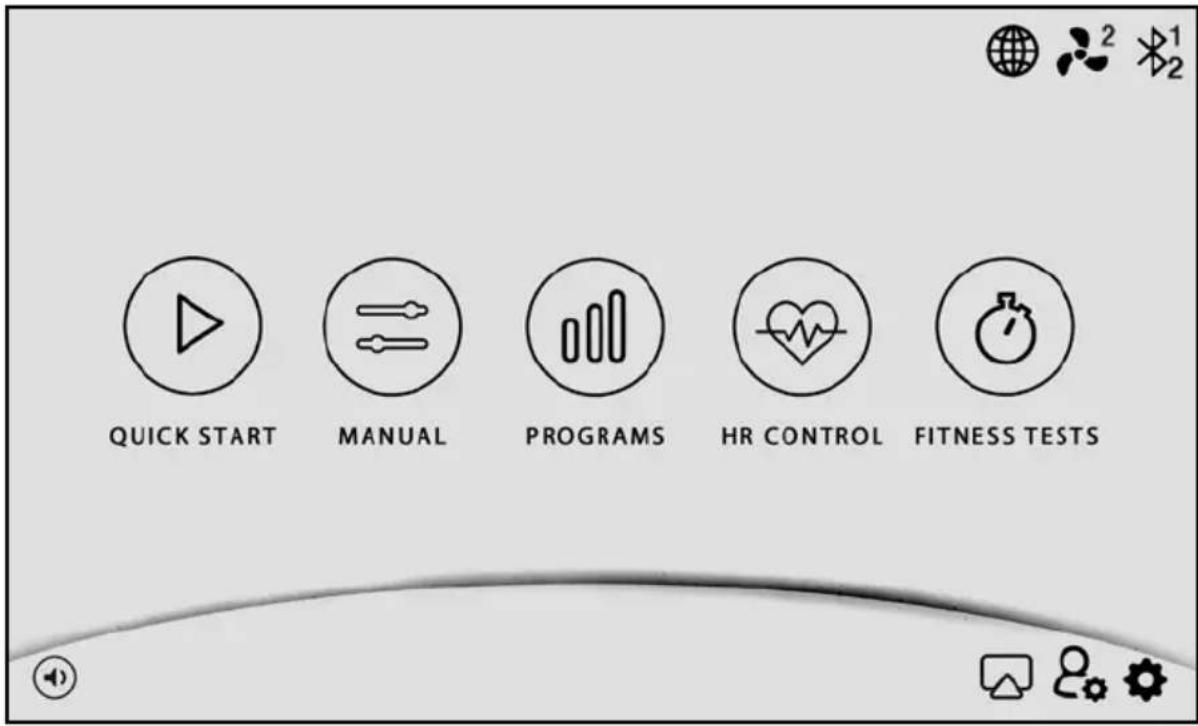 QUICK START MANUAL PROGRAMS HR CONTROL FITNESS TESTS