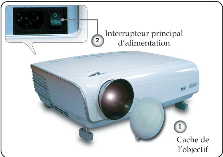 OPTOMA HD72i - Allumer le Projecteur - 2