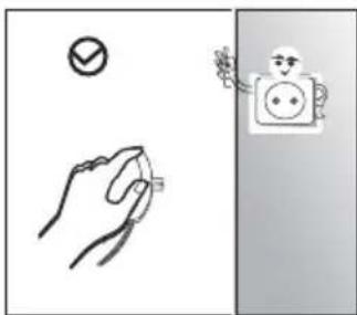 Diagram showing hand holding a checkmark next to a robot holding a camera, with a checkmark symbol above and a robot figure on the right.