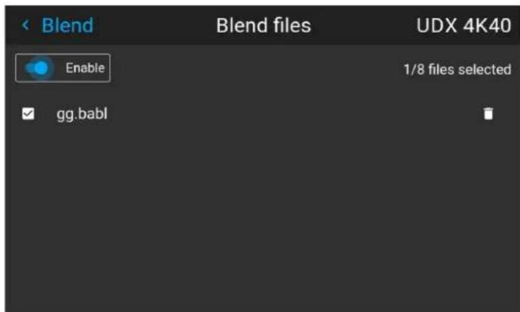 Blend Blend files UDX 4K40 Enable 1/8 files selected gg.babl