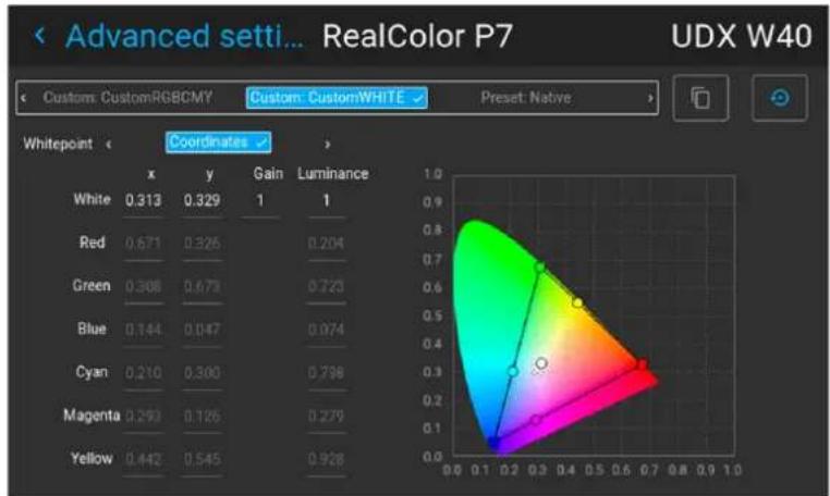 Barco F70-4K8 - How to choose one of the P7 presets - 3