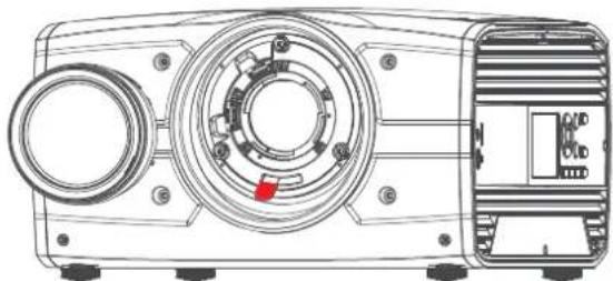 Barco F70-4K8 - Install a lens - 1