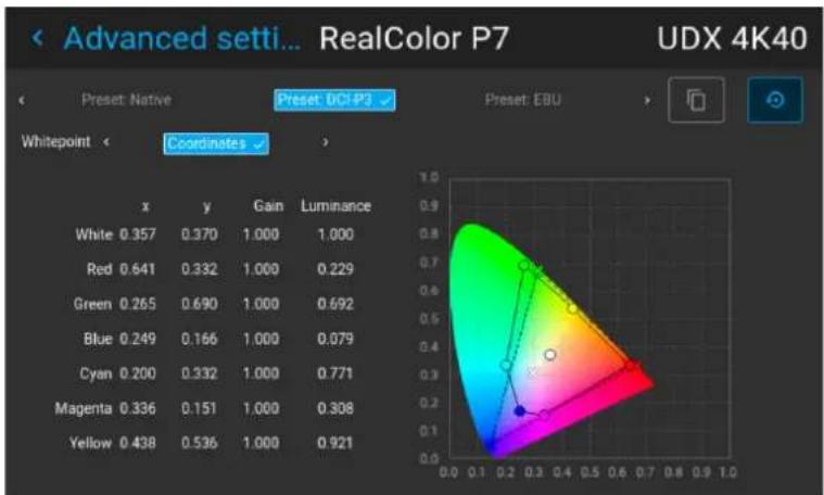 Barco F70-4K8 - Editing presets - 2