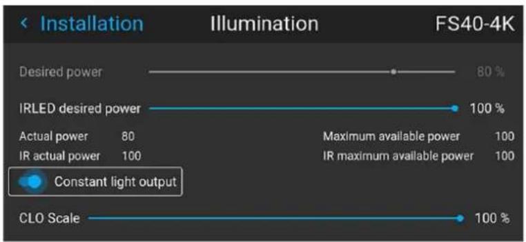Barco F70-4K8 - CLO feature in the OSD - 1