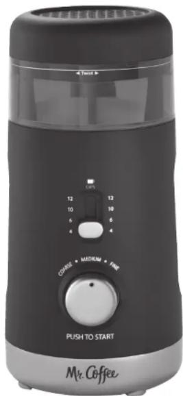 4 Toast 12 10 6 4 COUSE + MEDIUM + TIME PUSH TO START Mr. Coffee